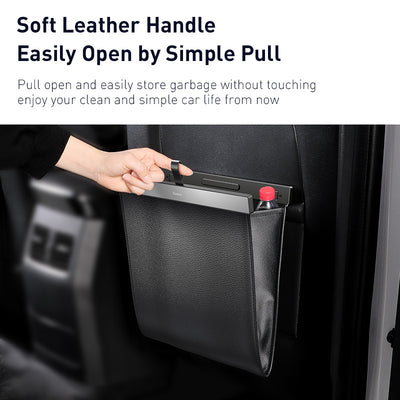 Magnetic suction car rear seat trash can