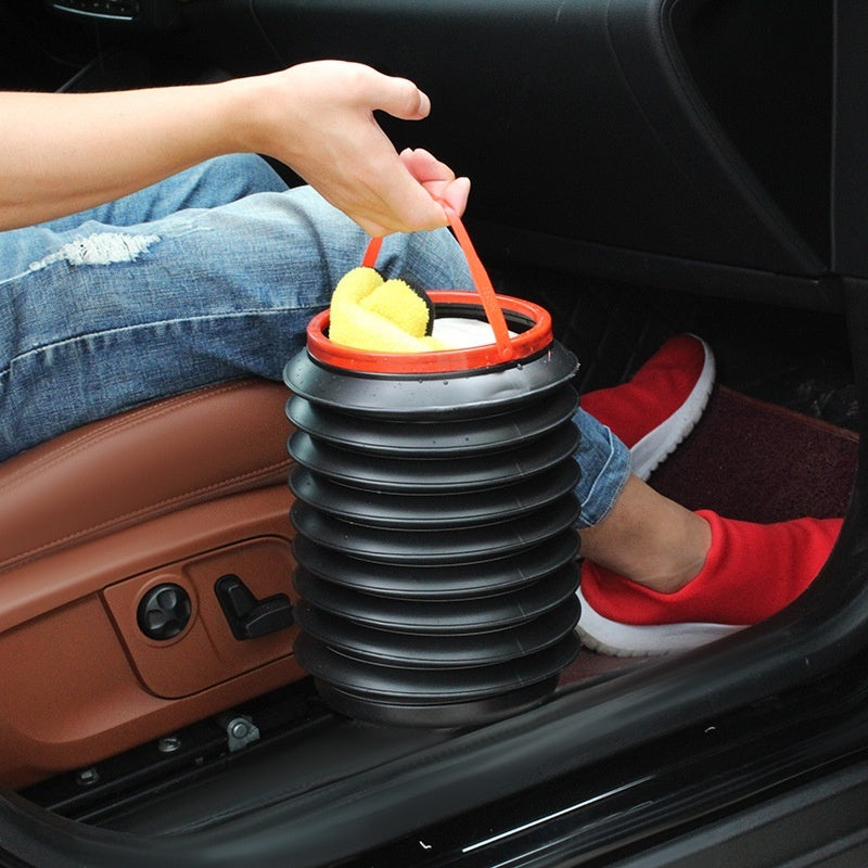 Car Trash Can Multifunctional Car Collapsible Bucket