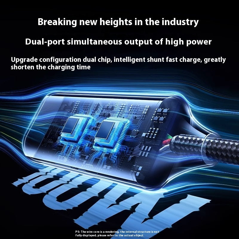 Charging Cable One-drag Two-in-one Ctoc Port