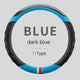 Round Black Blue