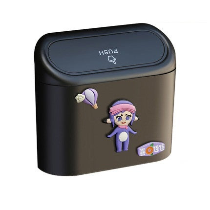 Car Trash Can Door Hanging Storage Bin Cartoon