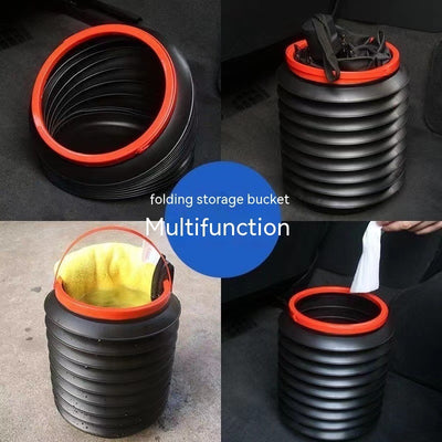 Car Trash Can Multifunctional Car Collapsible Bucket