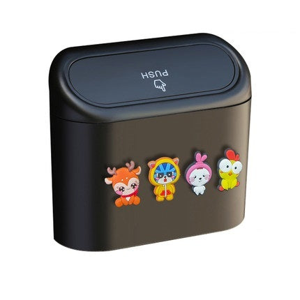 Car Trash Can Door Hanging Storage Bin Cartoon