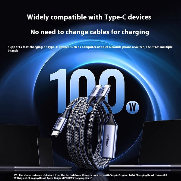 Charging Cable One-drag Two-in-one Ctoc Port